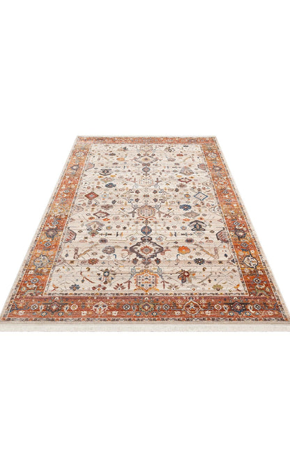 Pietra Cream Terra PTA01 Desenlere Sahip Vintage Salon Oturma odası Koridor Mutfak Halısı