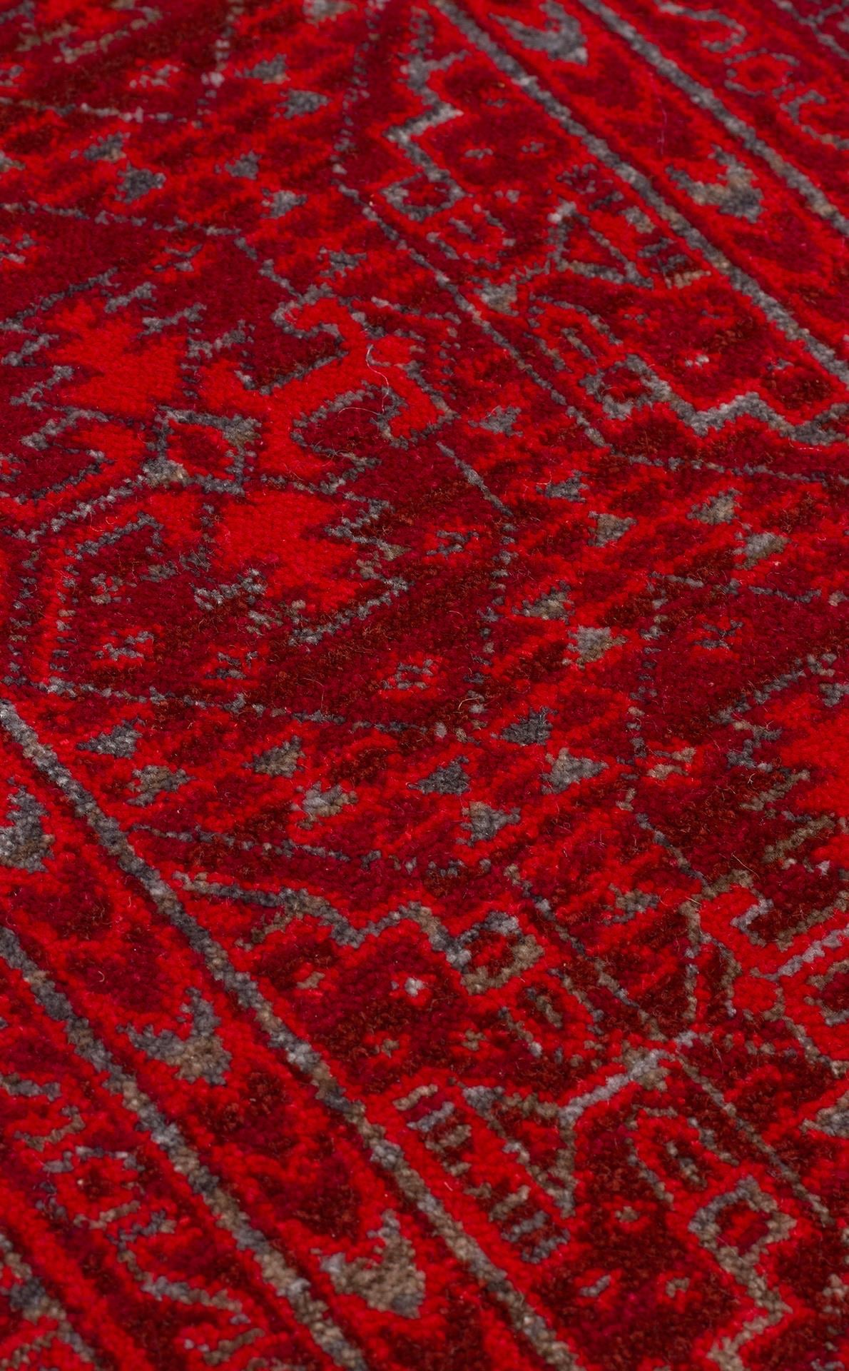Pietra Red PTA16 Desenlere Sahip Vintage Salon Oturma odası Koridor Mutfak Halısı