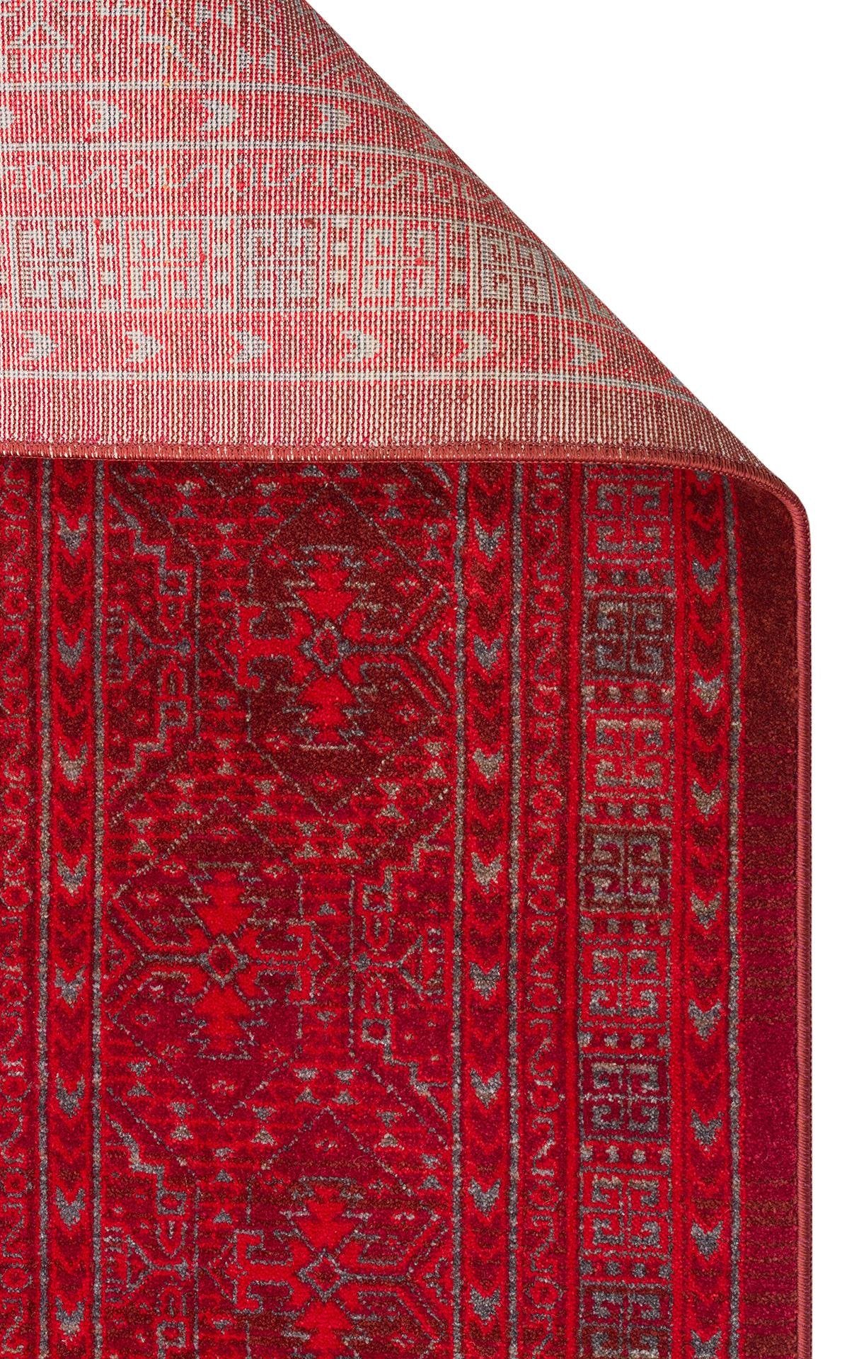 Pietra Red PTA16 Desenlere Sahip Vintage Salon Oturma odası Koridor Mutfak Halısı