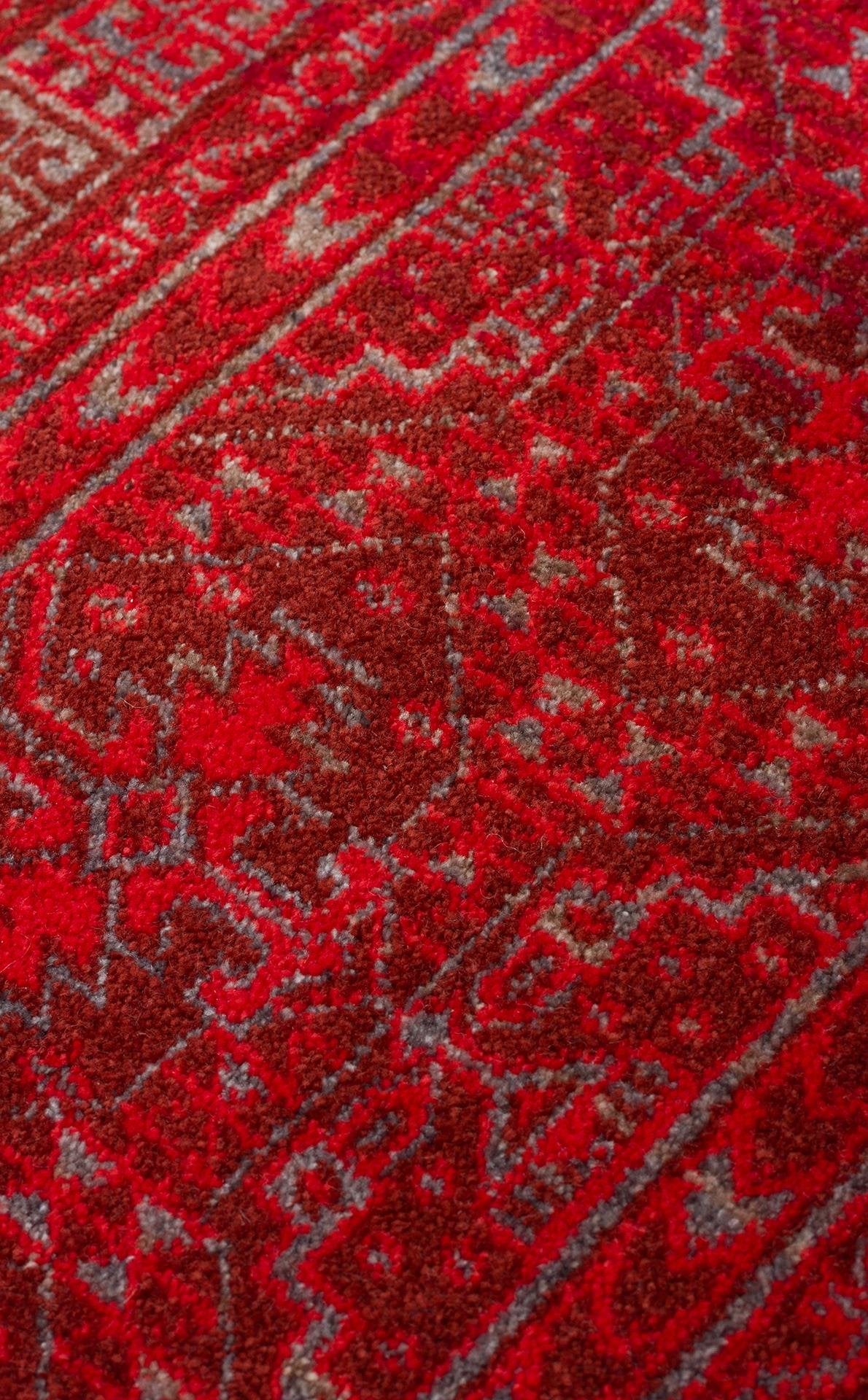 Pietra Red PTA16 Desenlere Sahip Vintage Salon Oturma odası Koridor Mutfak Halısı