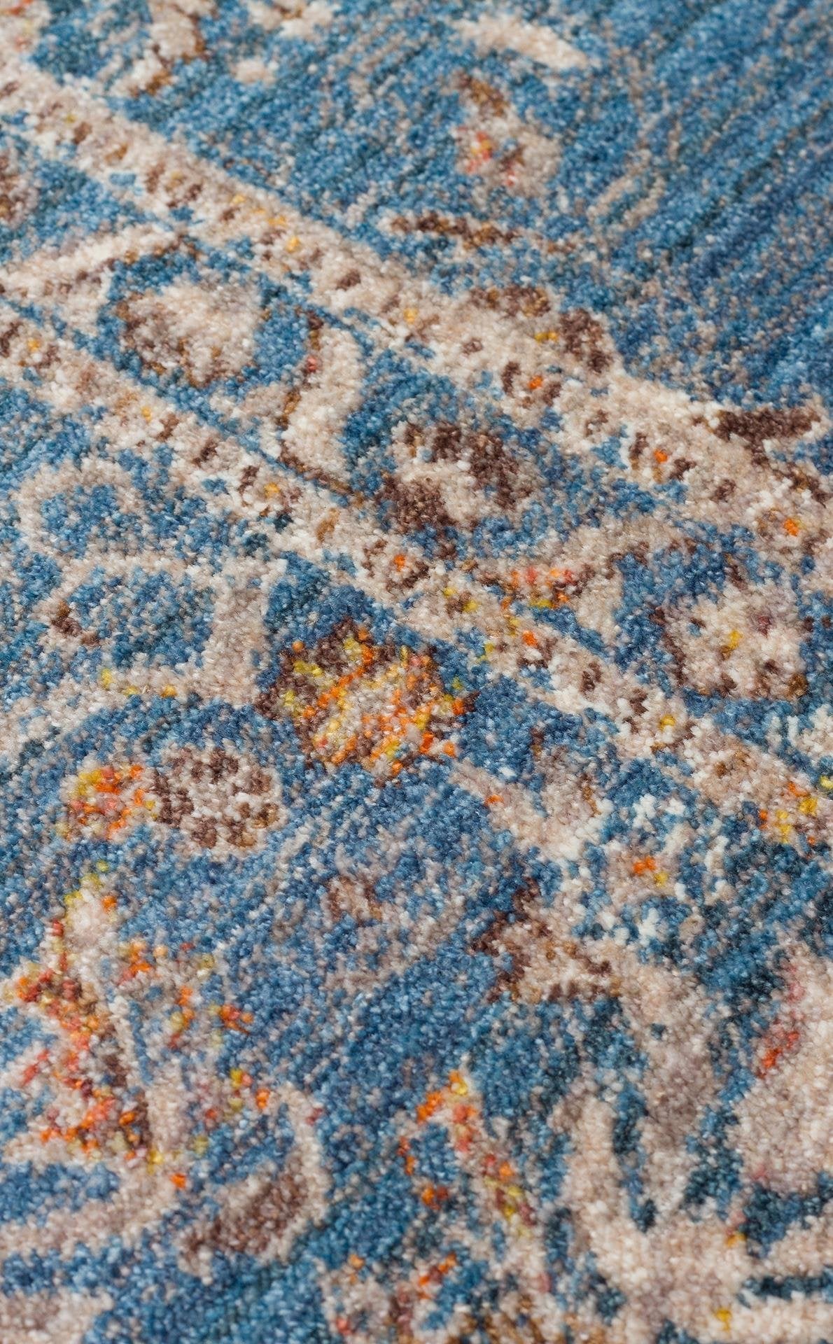 Pietra Navy PTA18 Desenlere Sahip Vintage Salon Oturma odası Koridor Mutfak Halısı