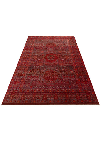 Pietra Red PTA20 Desenlere Sahip Vintage Salon Oturma odası Koridor Mutfak Halısı