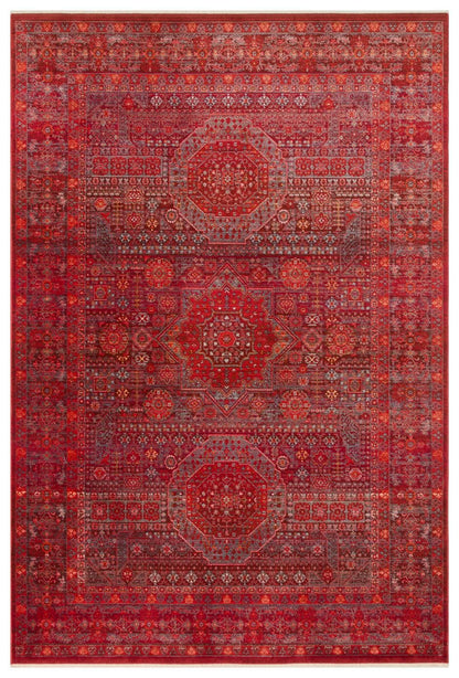 Pietra Red PTA20 Desenlere Sahip Vintage Salon Oturma odası Koridor Mutfak Halısı