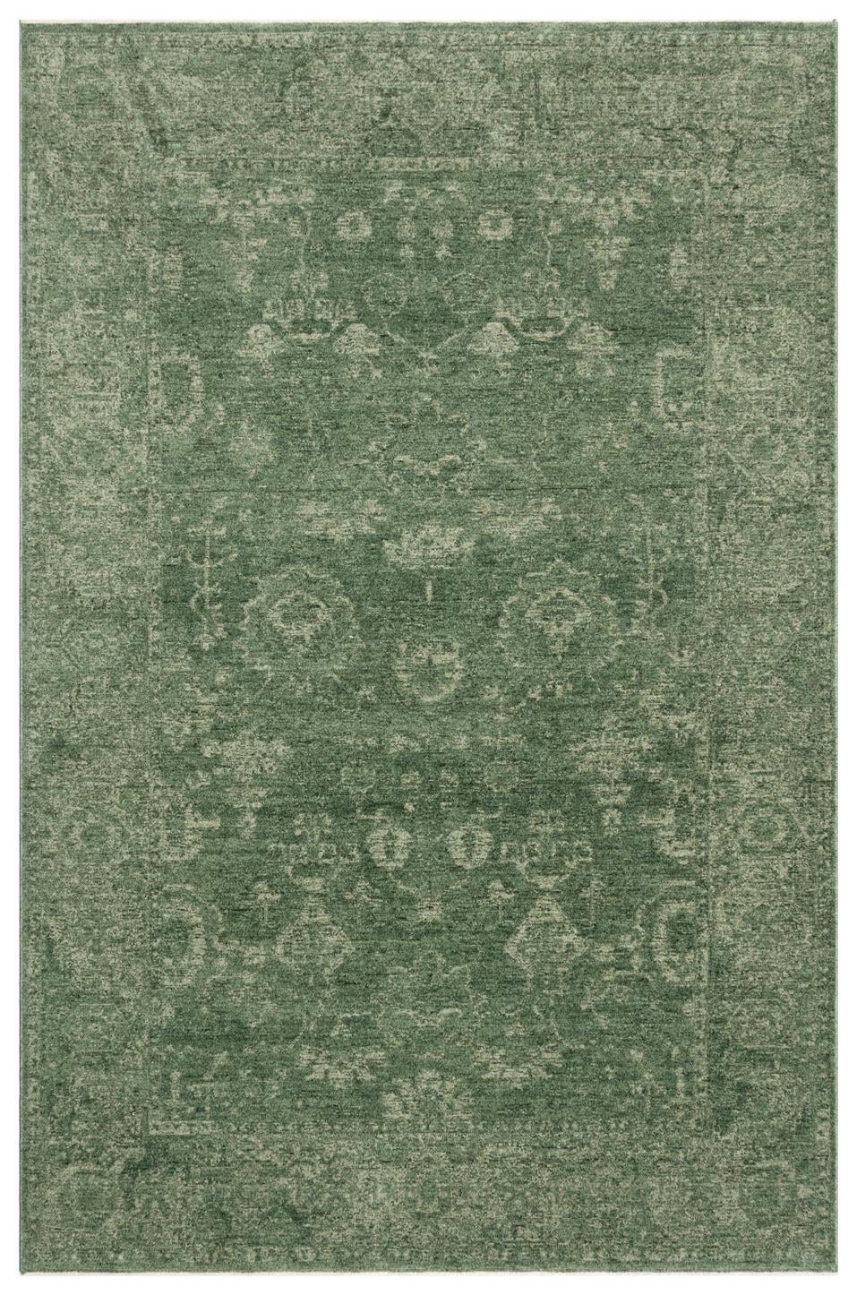 Shiraz Green SHR02 Desenlere Sahip Vintage Salon Oturma odası Koridor Mutfak Halısı