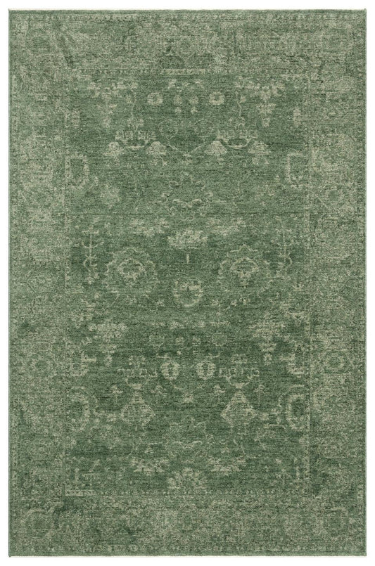 Shiraz Green SHR02 Desenlere Sahip Vintage Salon Oturma odası Koridor Mutfak Halısı