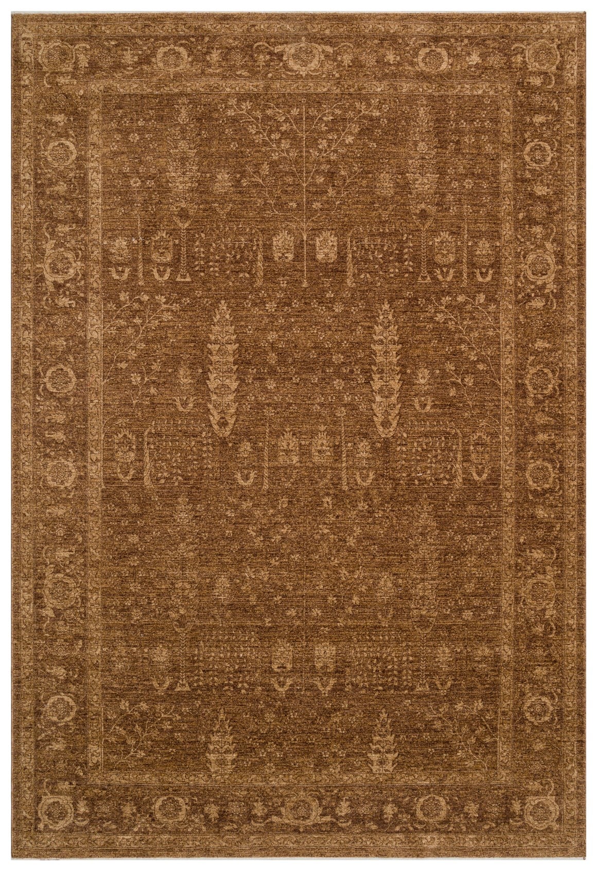 Shiraz Beige SHR03 Desenlere Sahip Vintage Salon Oturma odası Koridor Mutfak Halısı