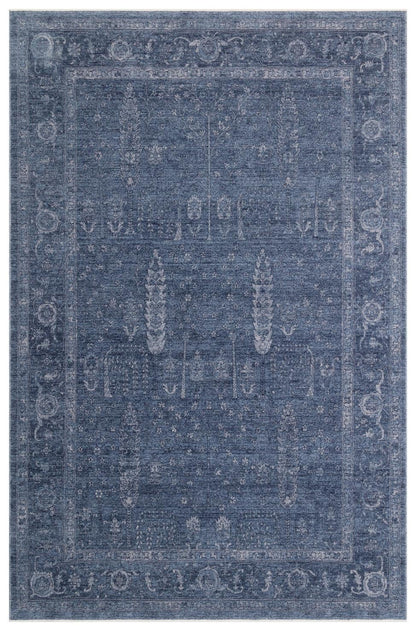 Shiraz Navy SHR03 Desenlere Sahip Vintage Salon Oturma odası Koridor Mutfak Halısı