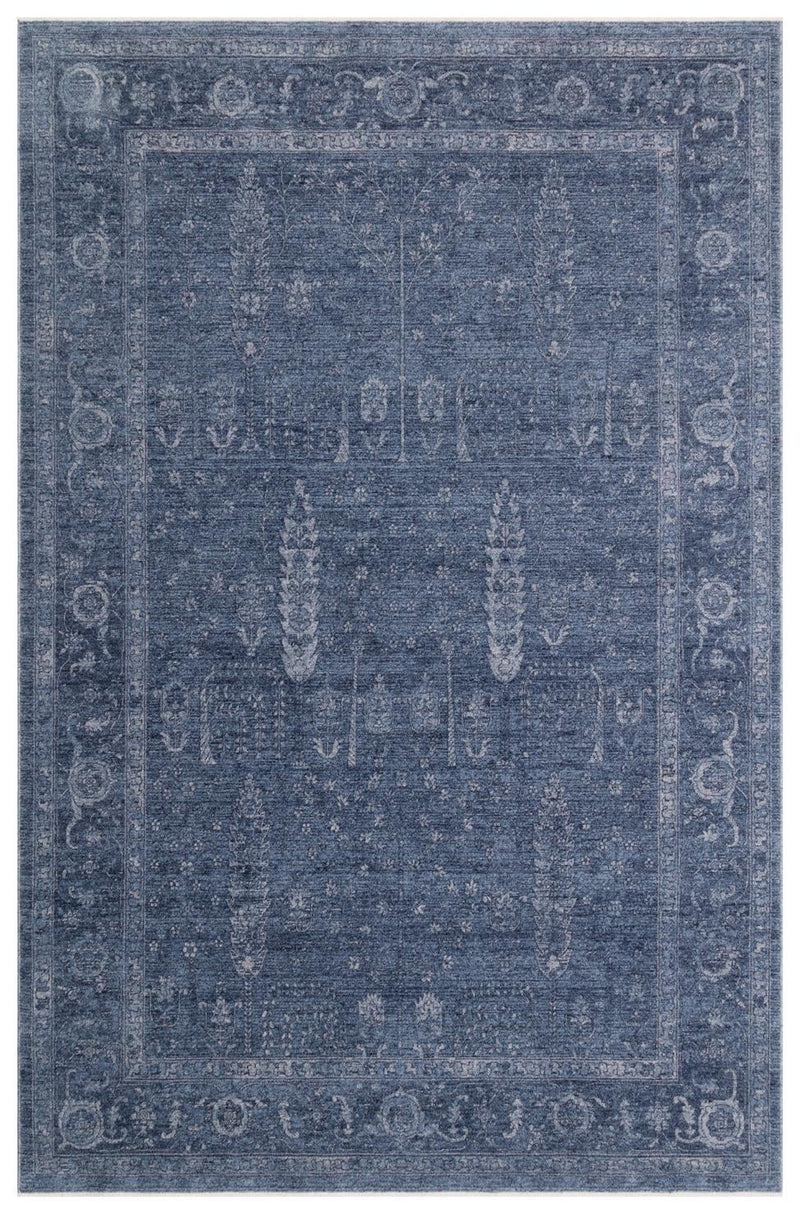 Shiraz Navy SHR03 Desenlere Sahip Vintage Salon Oturma odası Koridor Mutfak Halısı
