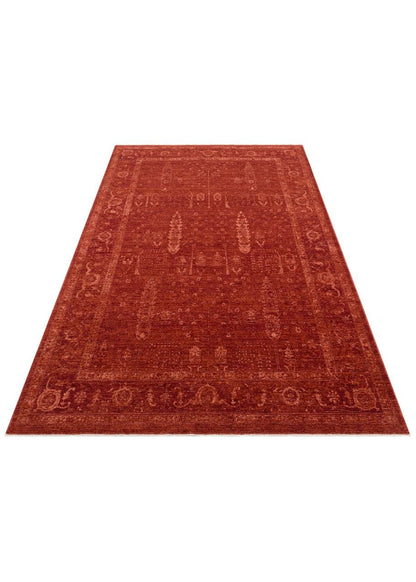 Shiraz Red SHR03 Desenlere Sahip Vintage Salon Oturma odası Koridor Mutfak Halısı