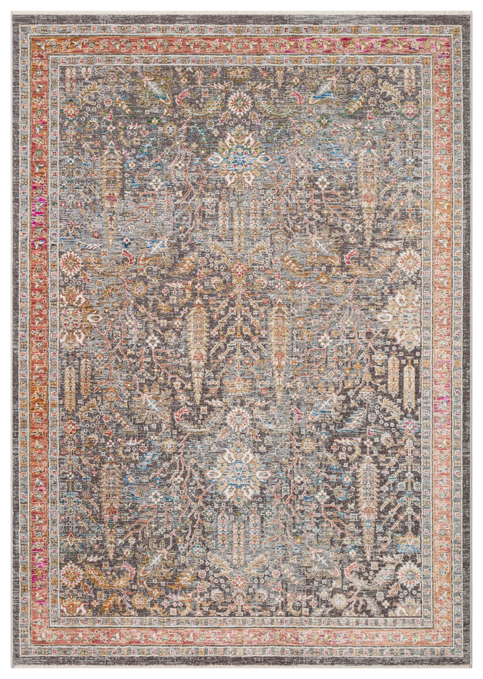 Madrid MAD01 Multy Renkli Desenlere Sahip Vintage Salon Oturma odası Koridor Mutfak Halısı
