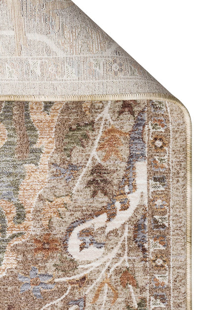 Madrid MAD02 Cream Gold Desenlere Sahip Vintage Salon Oturma odası Koridor Mutfak Halısı