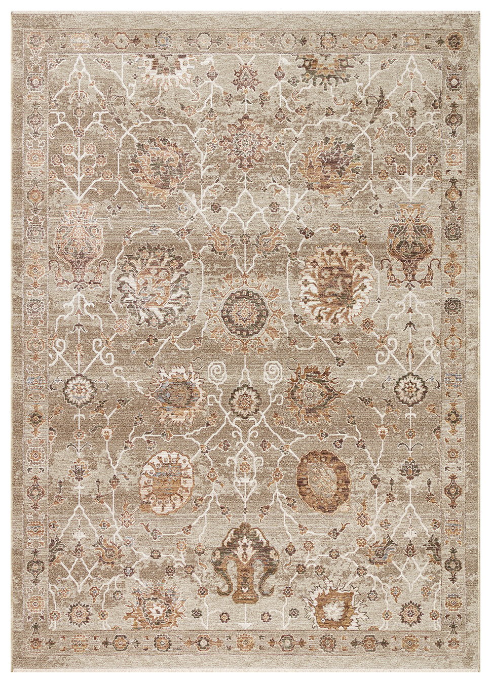 Madrid MAD05 Cream Gold Renkli Desenlere Sahip Vintage Salon Oturma odası Koridor Mutfak Halısı