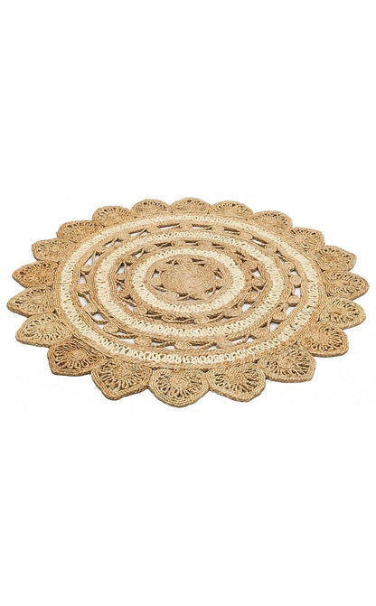 Jüttz CA-105 Natural XW Yuvarlak-Oval El Dokuma Hasır Halı