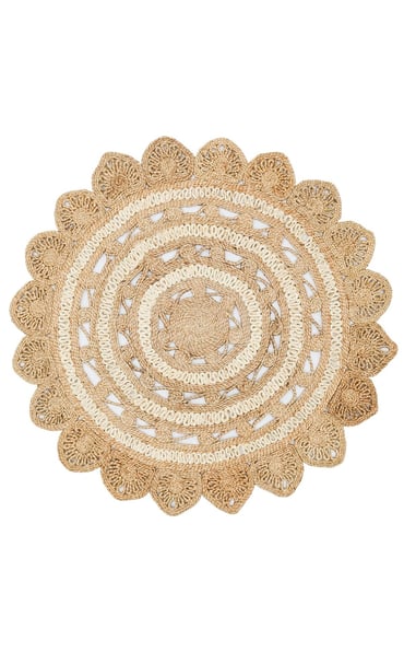 Jüttz CA-105 Natural XW Yuvarlak-Oval El Dokuma Hasır Halı