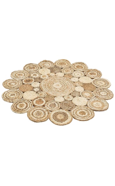 Jüttz CA-111 Natural XW Yuvarlak-Oval El Dokuma Hasır Halı