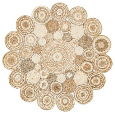 Jüttz CA-111 Natural XW Yuvarlak-Oval El Dokuma Hasır Halı