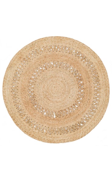 Jüttz CA-112 Natural XW Yuvarlak-Oval El Dokuma Hasır Halı
