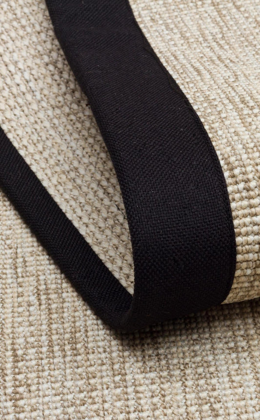 Ventura L.Beige - Black VNT2703 Border Desenlere Sahip Salon Oturma odası Koridor Mutfak Halısı