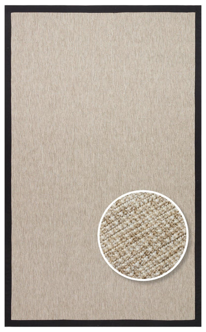 Ventura L.Beige - Black VNT2703 Border Desenlere Sahip Salon Oturma odası Koridor Mutfak Halısı