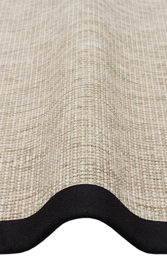 Ventura L.Beige - Black VNT2703 Border Desenlere Sahip Salon Oturma odası Koridor Mutfak Halısı