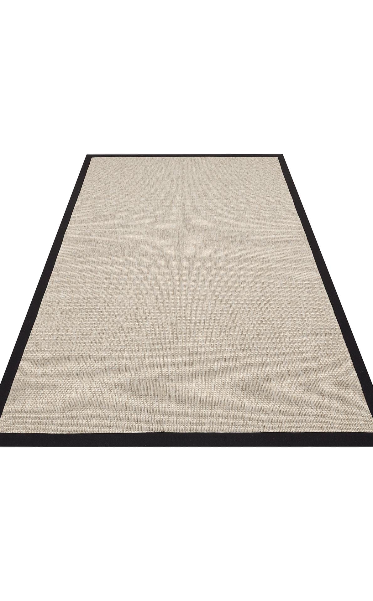 Ventura L.Beige - Black VNT2703 Border Desenlere Sahip Salon Oturma odası Koridor Mutfak Halısı