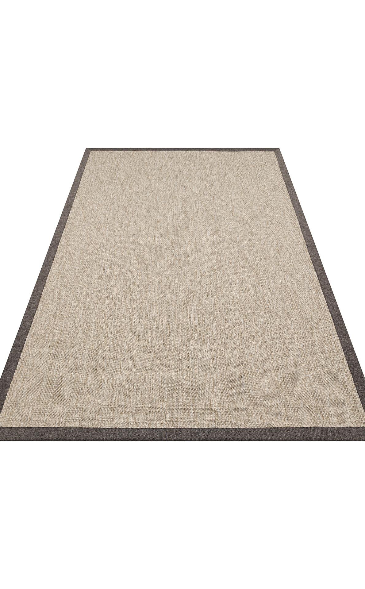 Ventura L.Beige - Dark Mix VNT2704 Border Desenlere Sahip Salon Oturma odası Koridor Mutfak Halısı