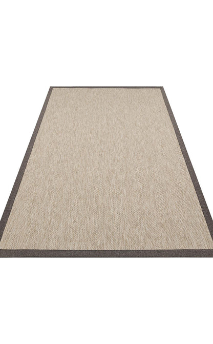 Ventura L.Beige - Dark Mix VNT2704 Border Desenlere Sahip Salon Oturma odası Koridor Mutfak Halısı