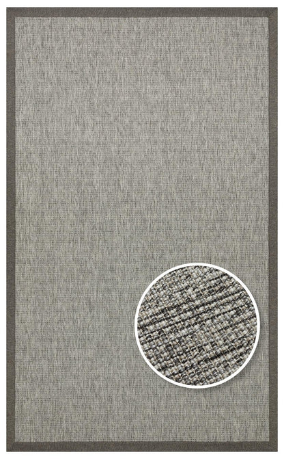 Ventura Grey - Dark Mix VNT2705 Border Desenlere Sahip Salon Oturma odası Koridor Mutfak Halısı