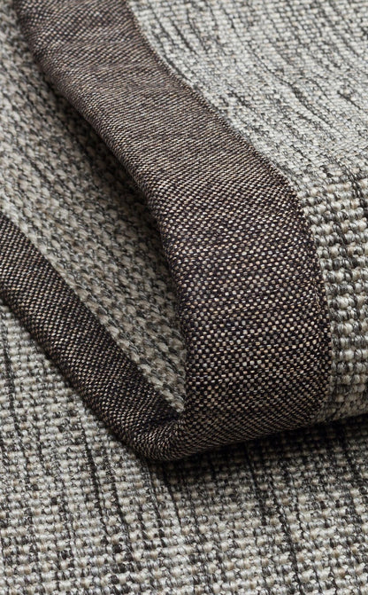 Ventura Grey - Dark Mix VNT2705 Border Desenlere Sahip Salon Oturma odası Koridor Mutfak Halısı