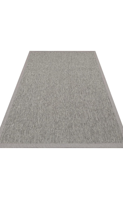 Ventura Grey - Grey VNT2705 Border Desenlere Sahip Salon Oturma odası Koridor Mutfak Halısı
