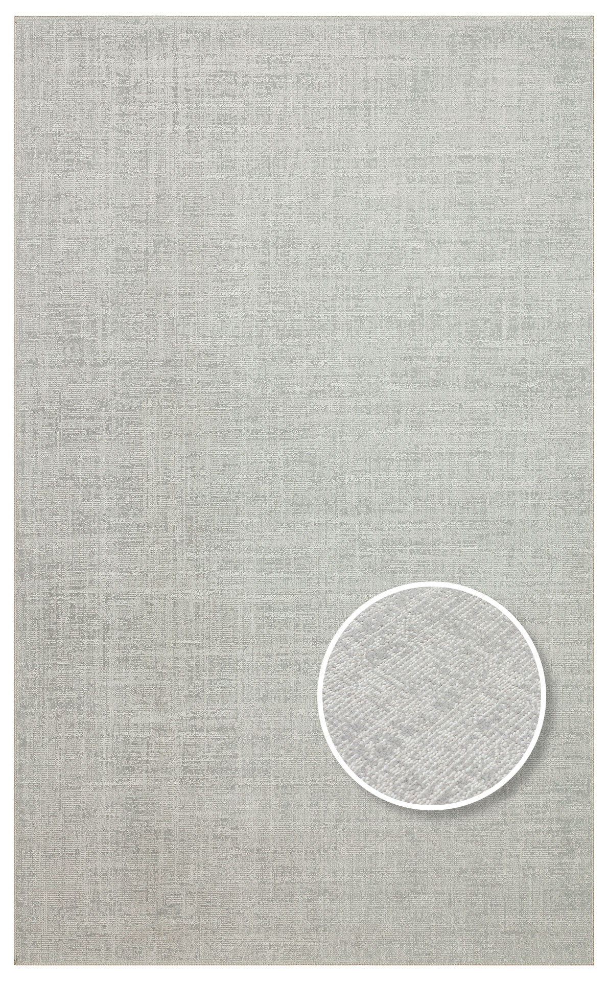 Hitit Plain Silver Örgü Dokuma Salon Koridor Mutfak Halısı Bukle