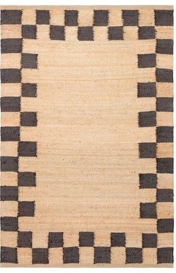 Jütte Natural 13 Black Çift Taraflı Jüt Halı