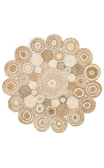 Jüttz CA-111 Natural XW Yuvarlak-Oval El Dokuma Hasır Halı