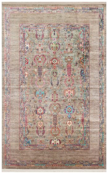 Kadim Olive KDM07 Antik Desenlere Sahip Makinede Yıkanabilir Vintage Salon Oturma odası Koridor Mutfak Halısı