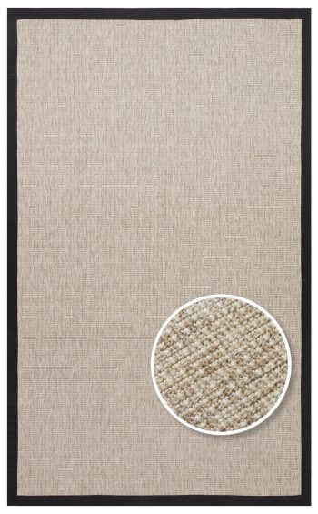 Ventura L.Beige - Black VNT2703 Border Desenlere Sahip Salon Oturma odası Koridor Mutfak Halısı