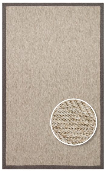Ventura L.Beige - Dark Mix VNT2704 Border Desenlere Sahip Salon Oturma odası Koridor Mutfak Halısı