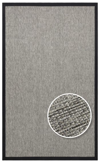 Ventura Grey - Black VNT2705 Border Desenlere Sahip Salon Oturma odası Koridor Mutfak Halısı