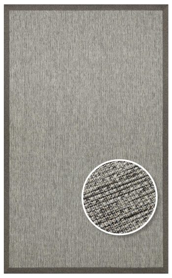 Ventura Grey - Dark Mix VNT2705 Border Desenlere Sahip Salon Oturma odası Koridor Mutfak Halısı