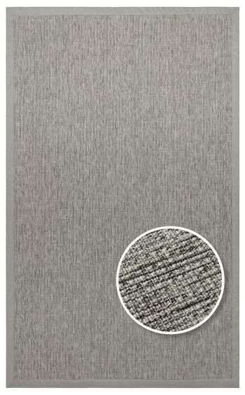 Ventura Grey - Grey VNT2705 Border Desenlere Sahip Salon Oturma odası Koridor Mutfak Halısı